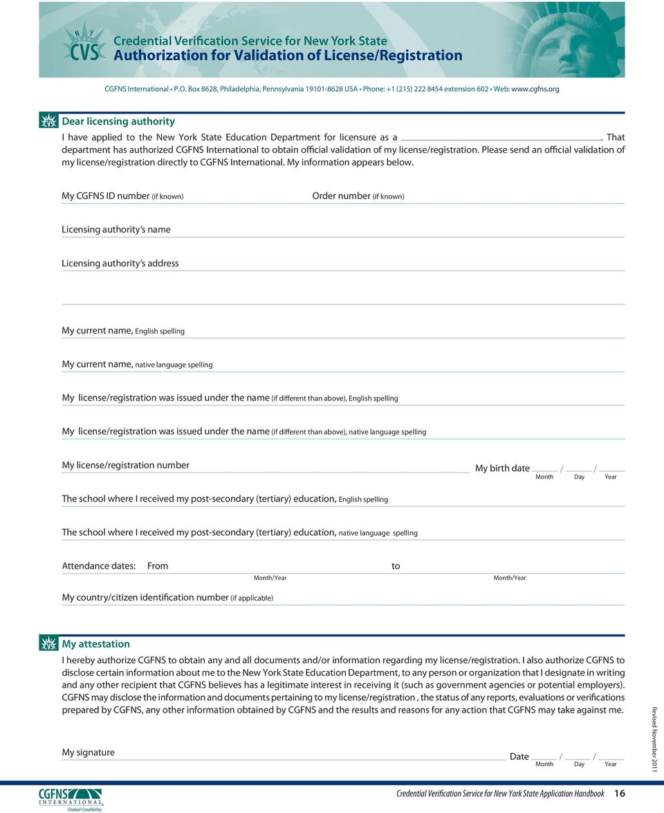 Credential Verification Service Application Handbook Pdf Free Download