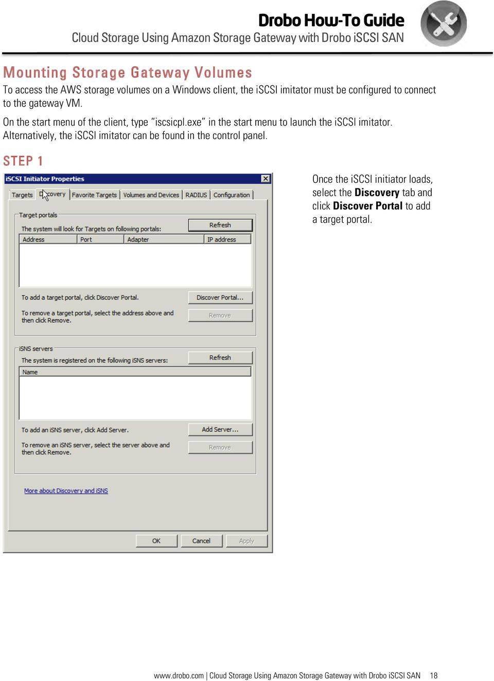 exe in the start menu to launch the iscsi imitator.