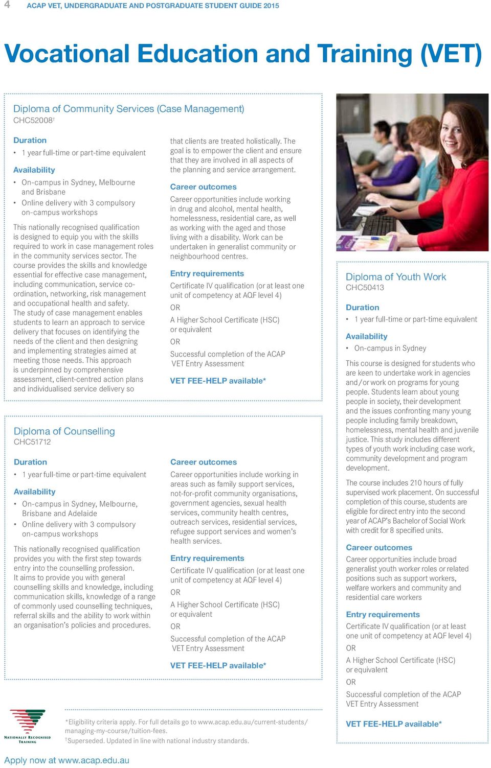 case management roles in the community services sector.