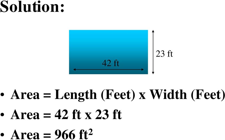 Width (Feet) Area = 42
