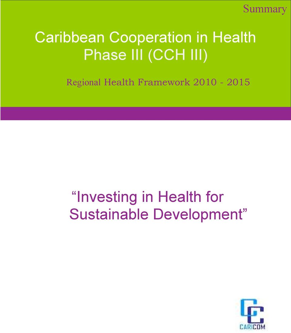 Health Framework 2010-2015