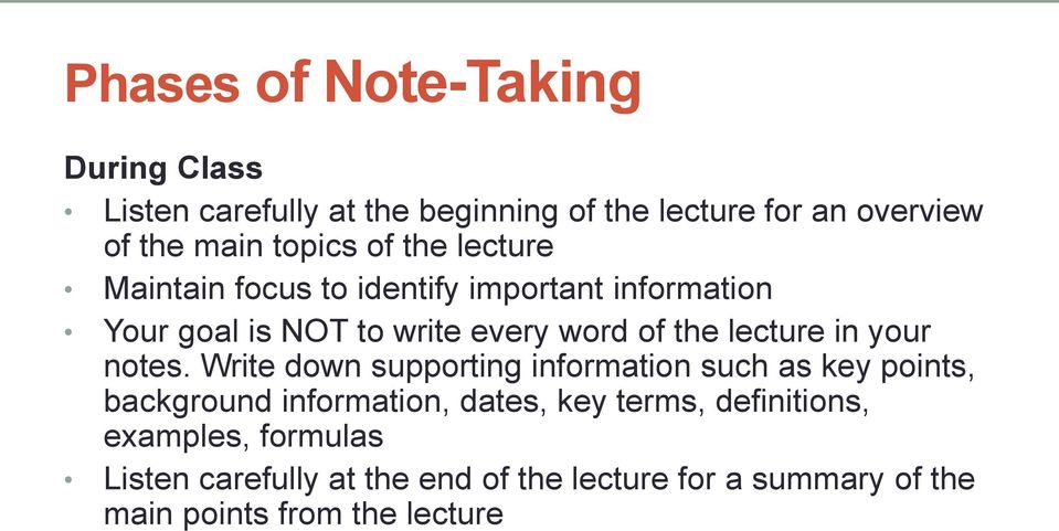 lecture in your notes.