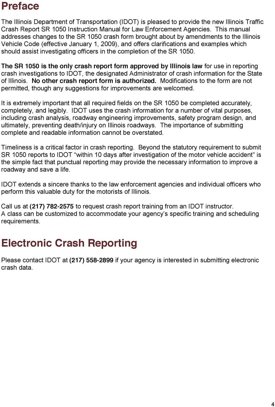 Illinois Traffic Crash Report Sr Pdf Free Download