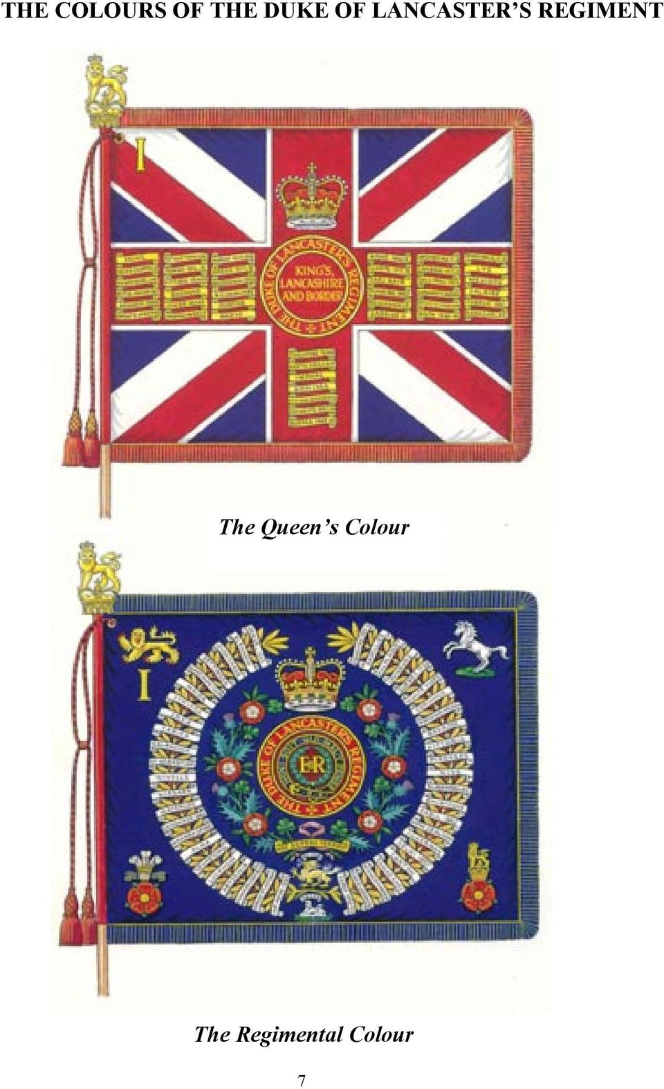 The Duke of Lancaster's Regiment 4th Bn Regimental Colours flag 