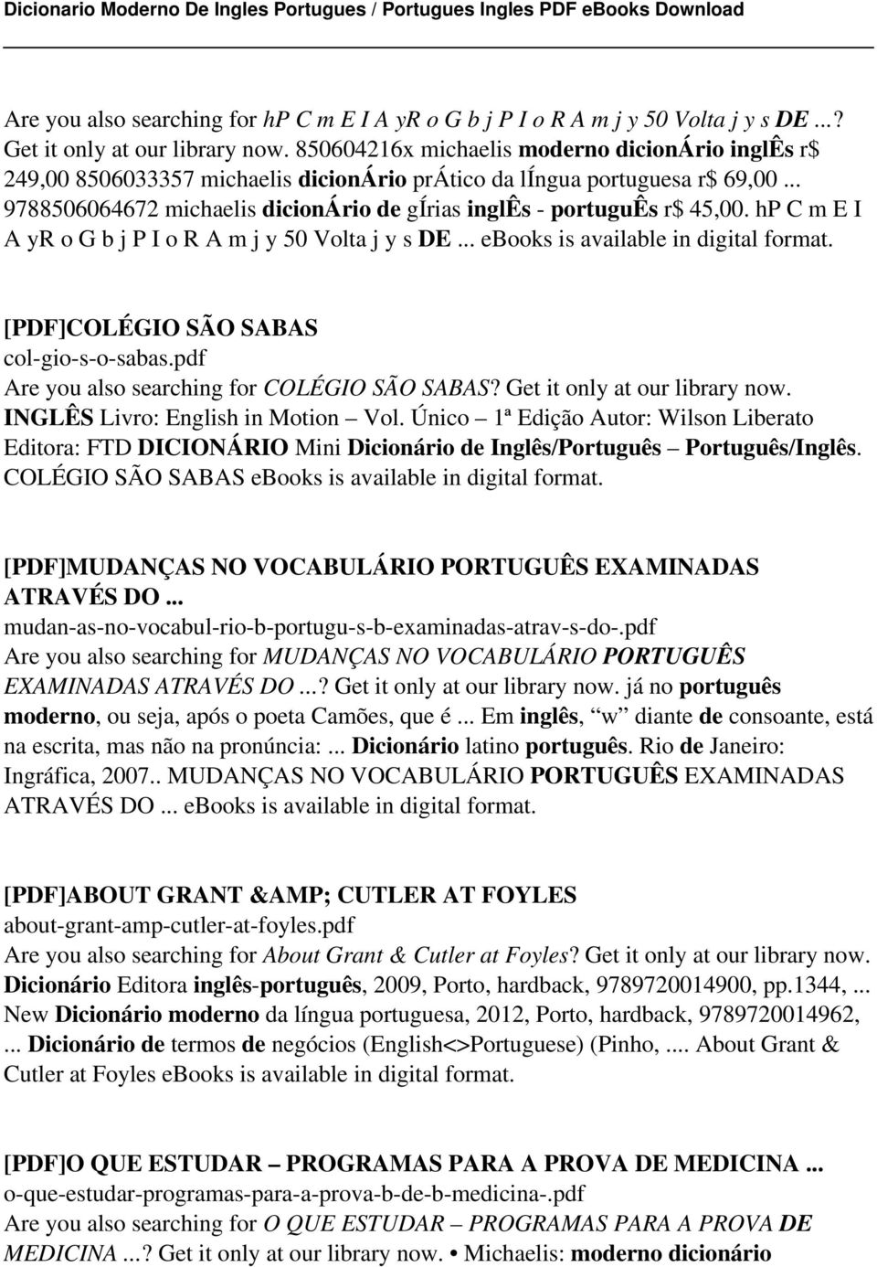 Portugues pdf ingles dicionario michaelis