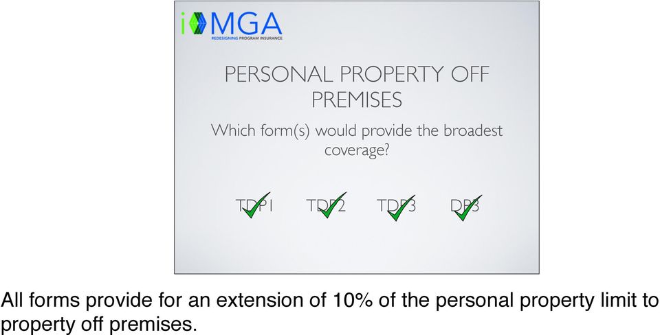 All forms provide for an extension of 10% of