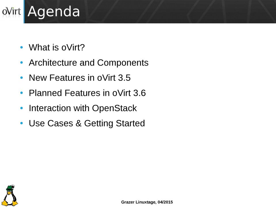 Features in ovirt 3.