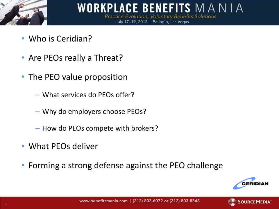 Why do employers choose PEOs?