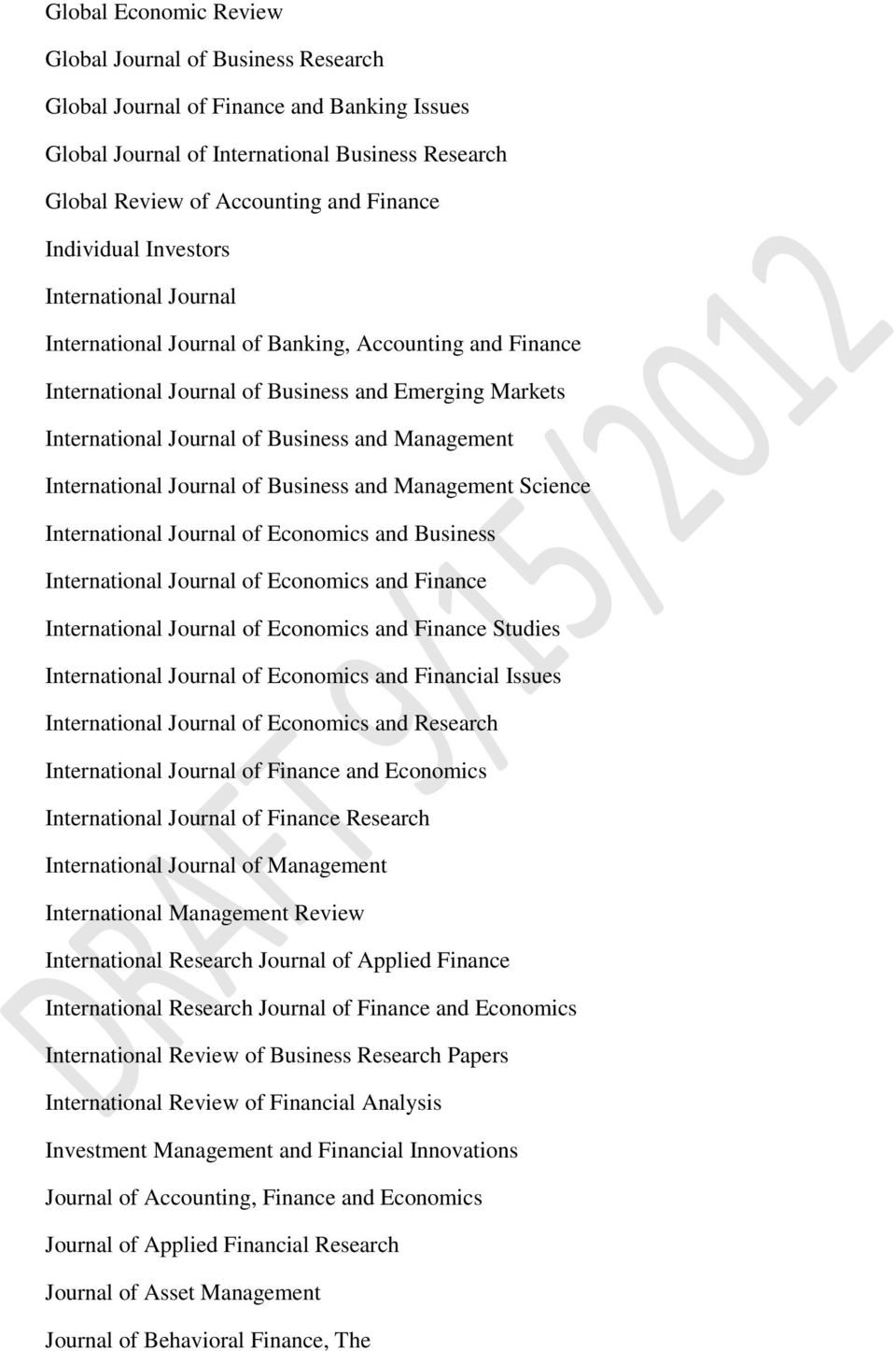International Journal Of Business Accounting And Finance International Review Of Economics Finance Quarterly Issn Pdf Free Download