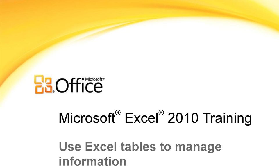 Use Excel tables