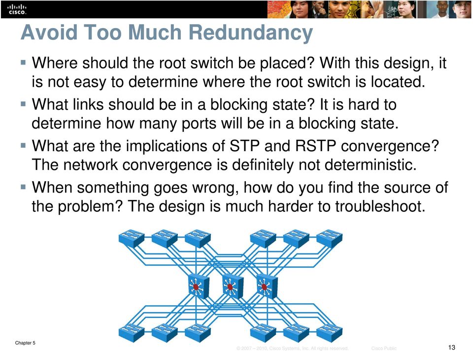 It is hard to determine how many ports will be in a blocking state.