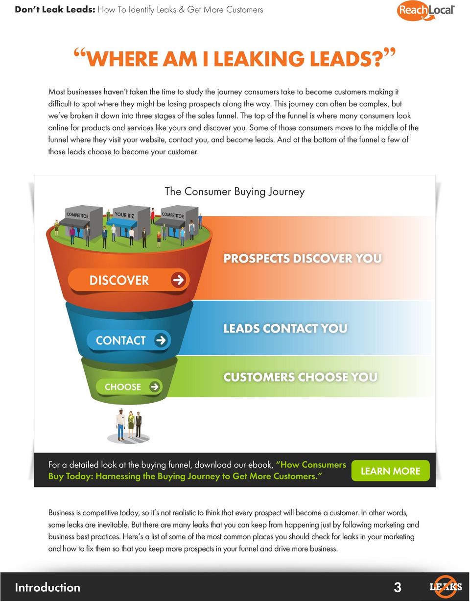 The top of the funnel is where many consumers look online for products and services like yours and discover you.
