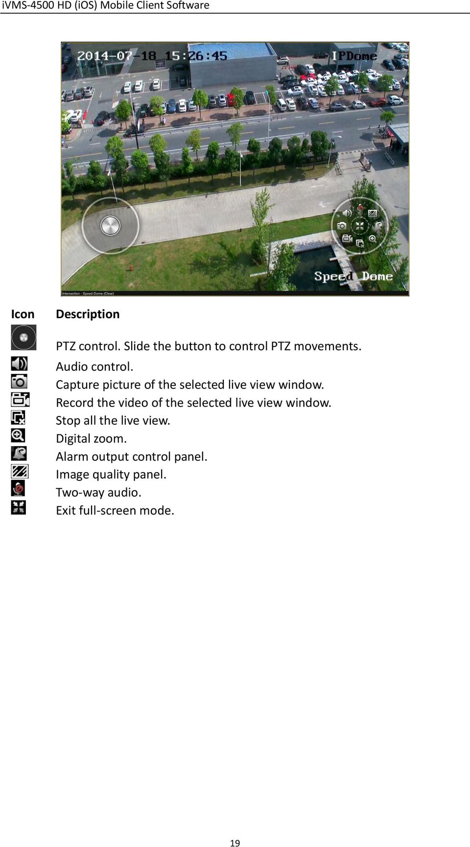 Record the video of the selected live view window. Stop all the live view.