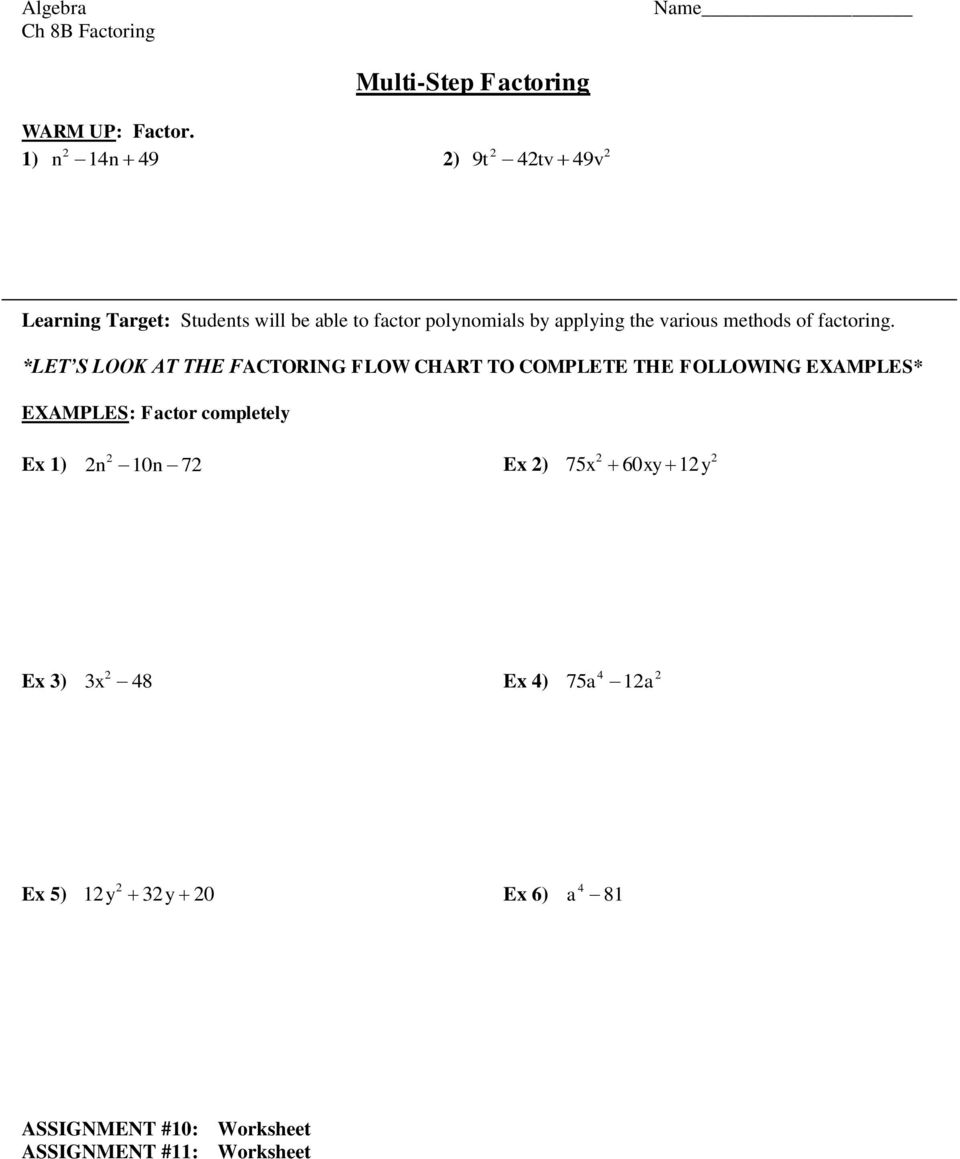 PDF algebra factoring Algebra PDF  PDFprof.com Inside Algebra 1 Factoring Worksheet
