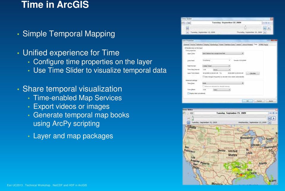 temporal data Share temporal visualization Time-enabled Map Services