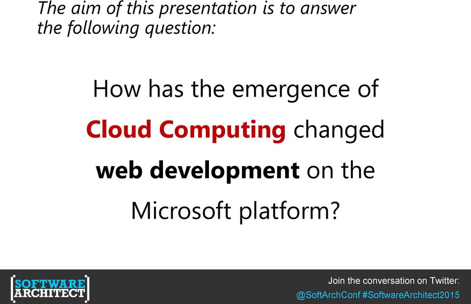 the emergence of Cloud Computing