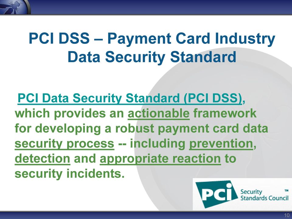 for developing a robust payment card data security process --