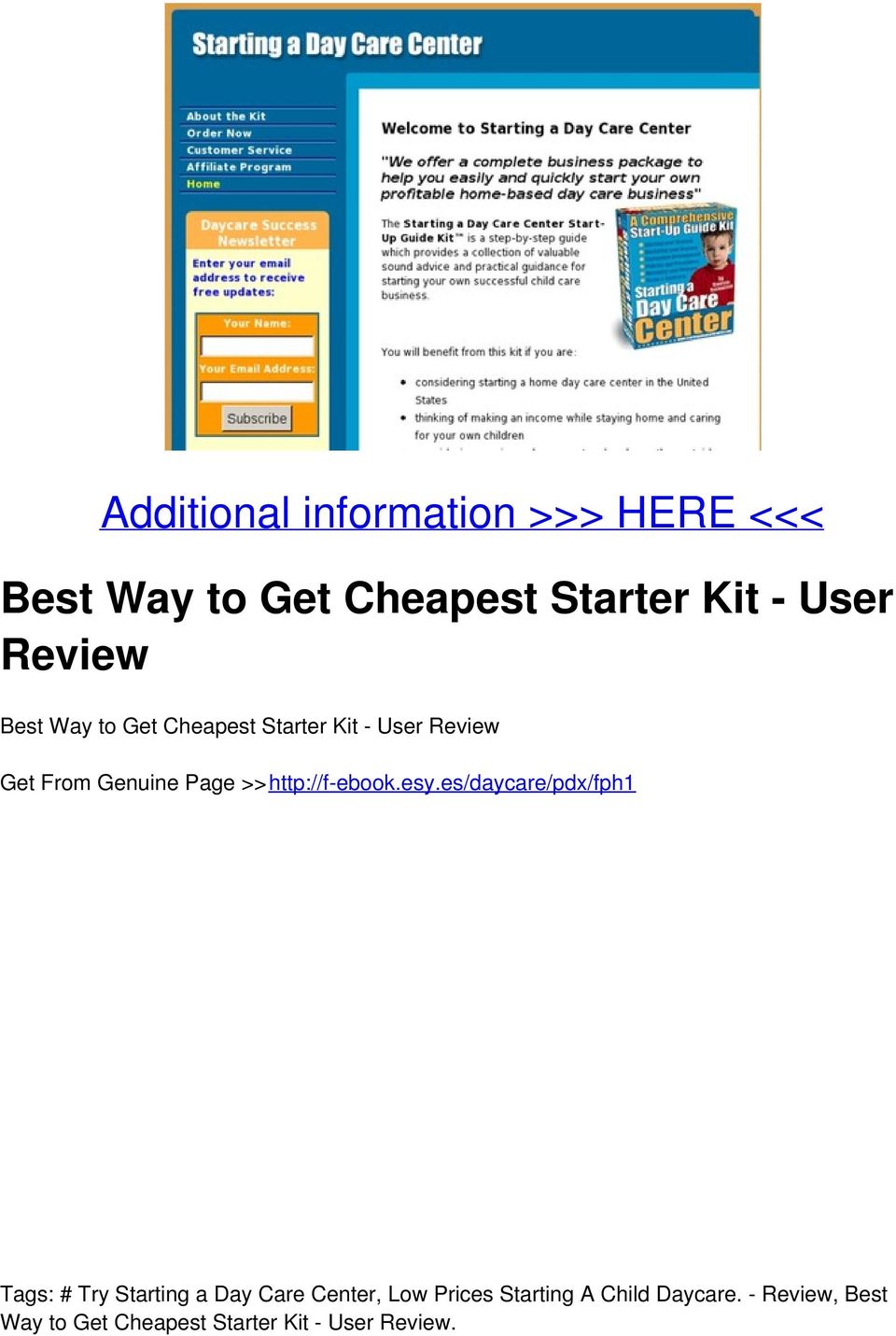 Get Cheapest Starter Kit - User Review Get From