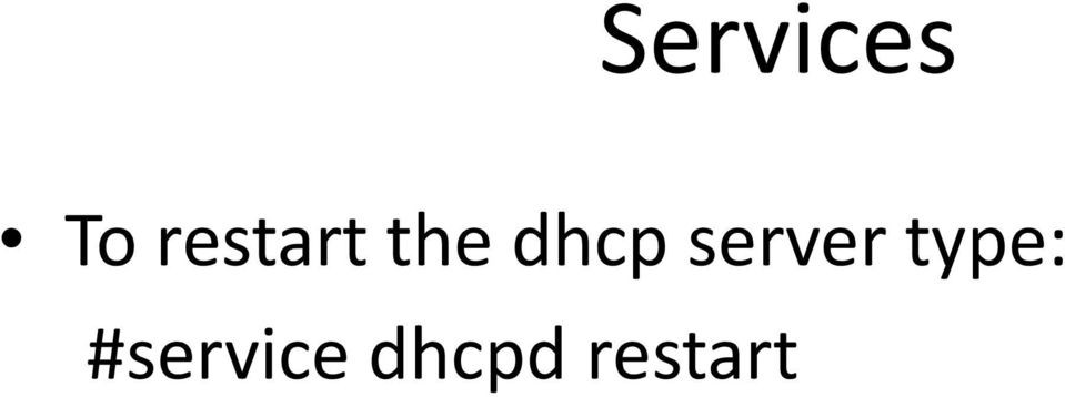 dhcp server