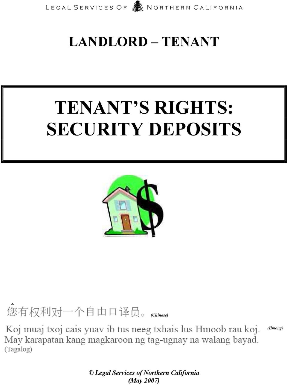 RIGHTS: SECURITY DEPOSITS (Chinese) (Hmong)