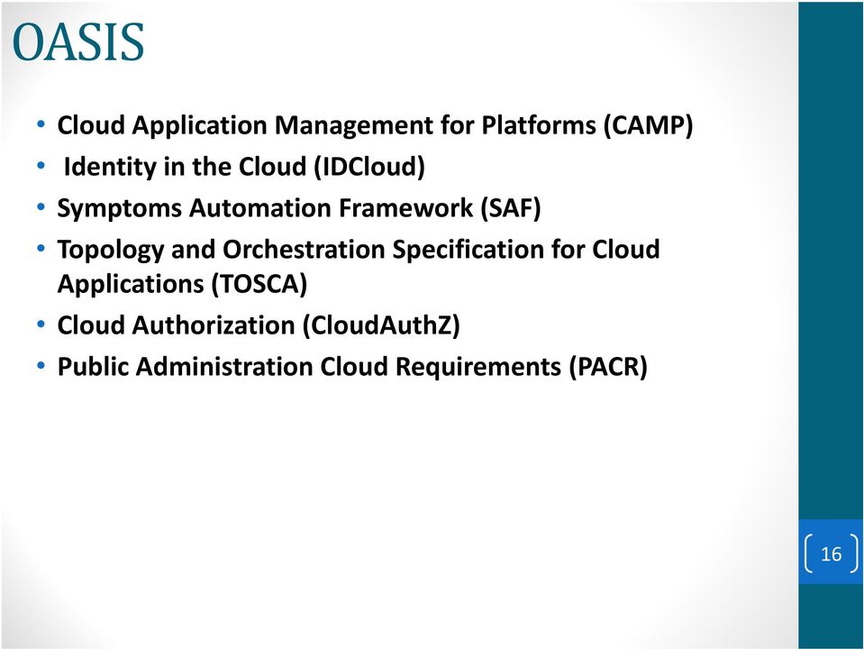 Orchestration Specification for Cloud Applications (TOSCA) Cloud