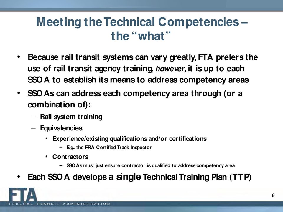 combination of): Rail system training 