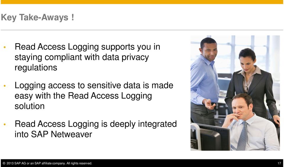 regulations Logging access to sensitive data is made easy with the Read