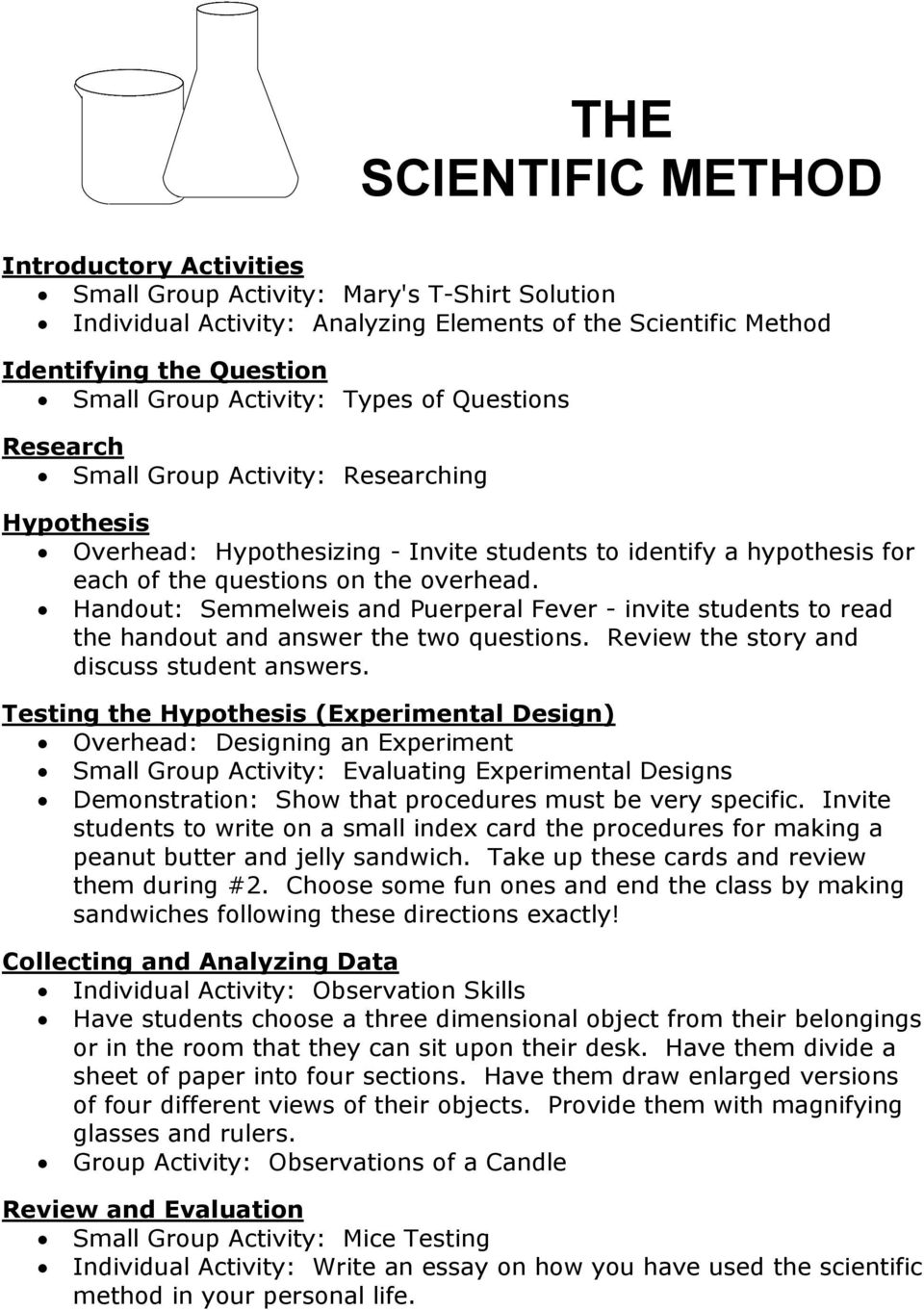 THE SCIENTIFIC METHOD - PDF Free Download Throughout Scientific Method Story Worksheet Answers