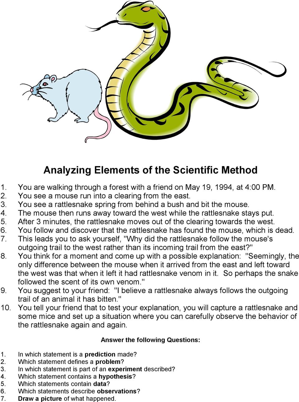 THE SCIENTIFIC METHOD - PDF Free Download With Scientific Method Story Worksheet Answers