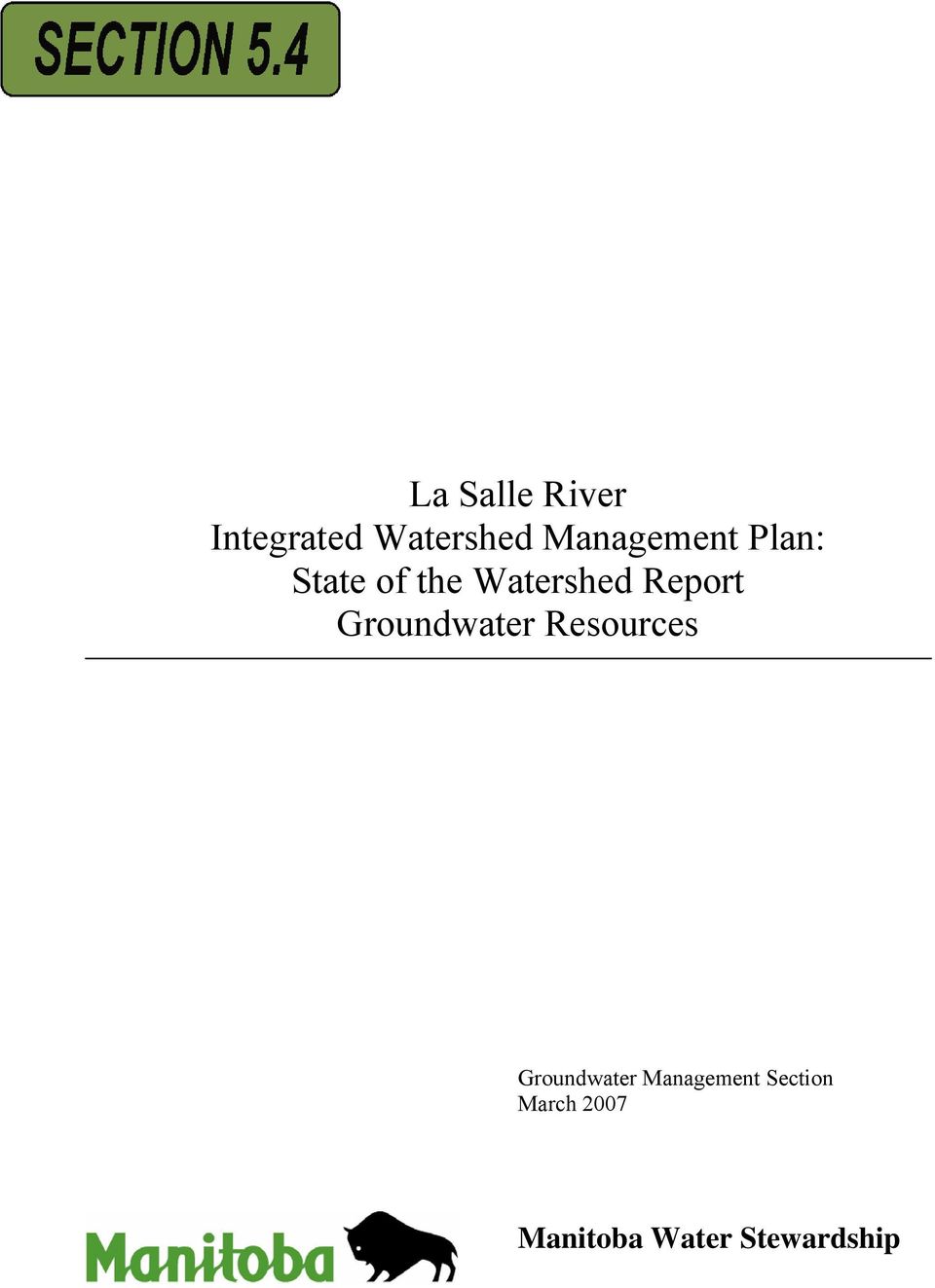 Watershed Report Resources Management