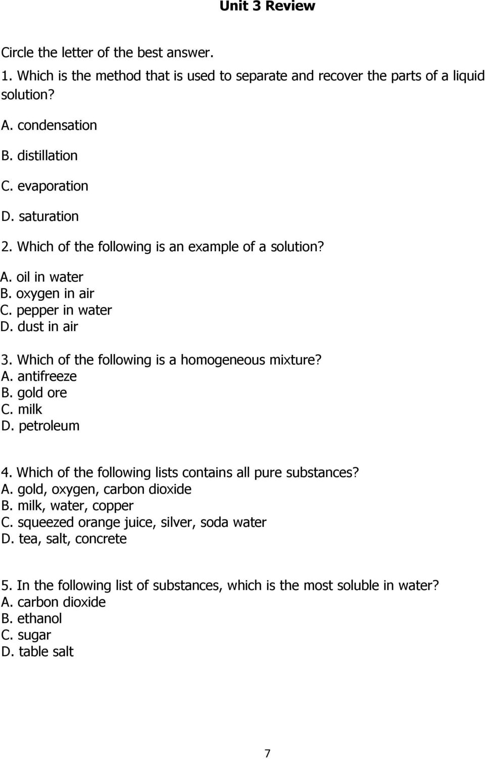 chapter 22 mixtures and solutions worksheet answers Pertaining To Mixtures And Solutions Worksheet Answers