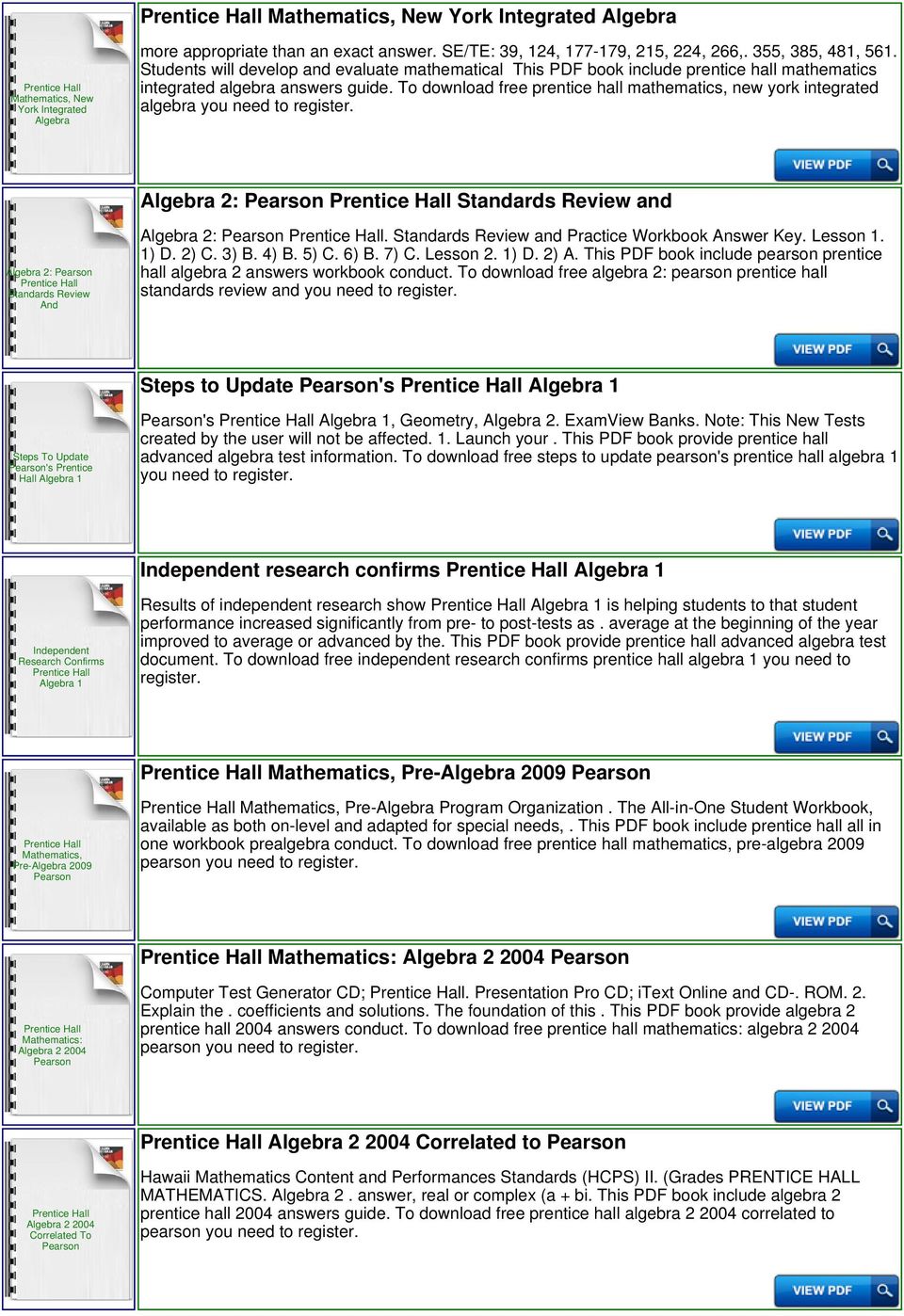 prentice hall algebra 1 teaching resources - pdf
