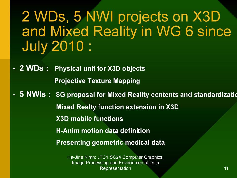 Mixed Reality contents and standardizatio Mixed Realty function extension in X3D X3D