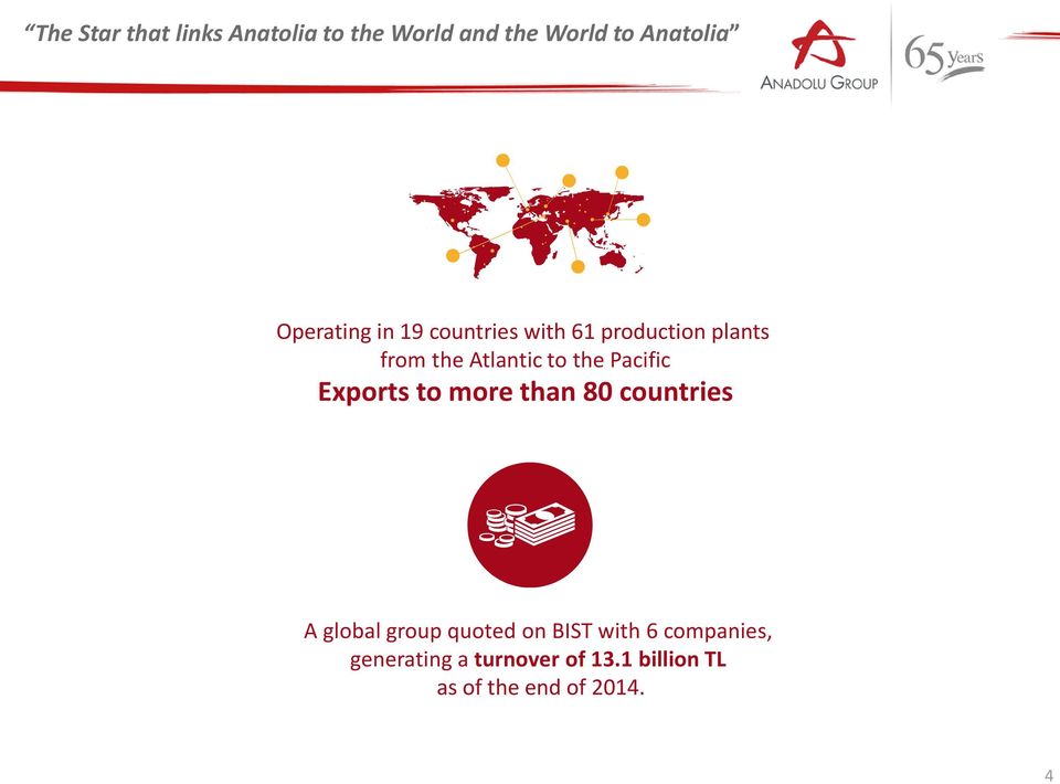 the Pacific Exports to more than 80 countries A global group quoted on