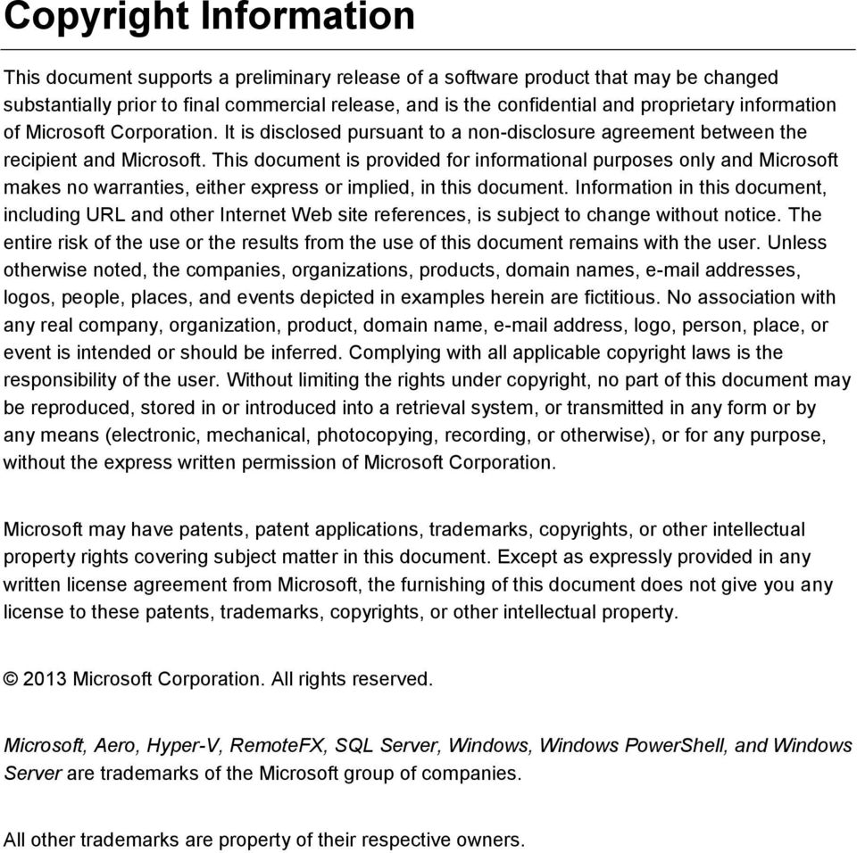 This document is provided for informational purposes only and Microsoft makes no warranties, either express or implied, in this document.