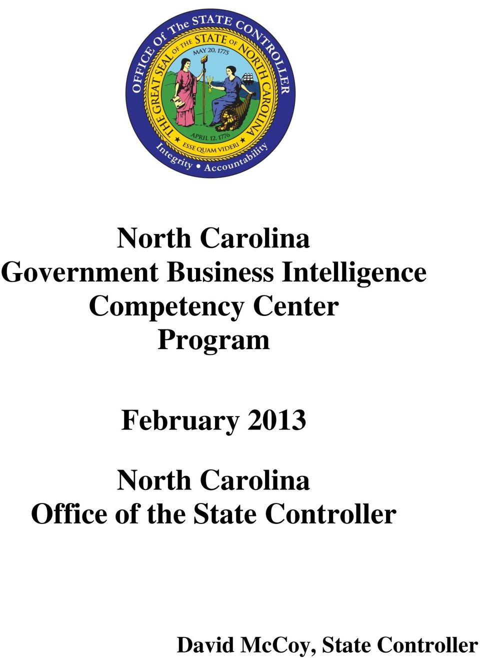February 2013 North Carolina Office of