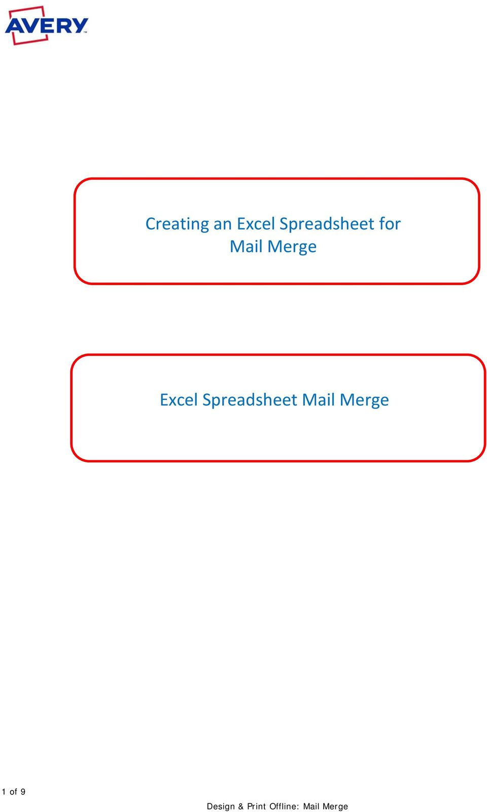 Mail Merge Excel