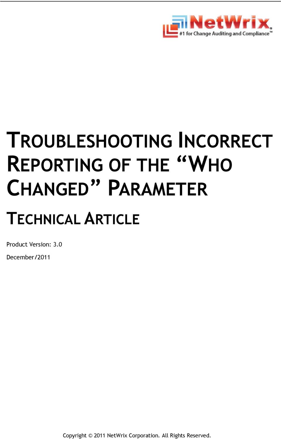 PARAMETER TECHNICAL ARTICLE