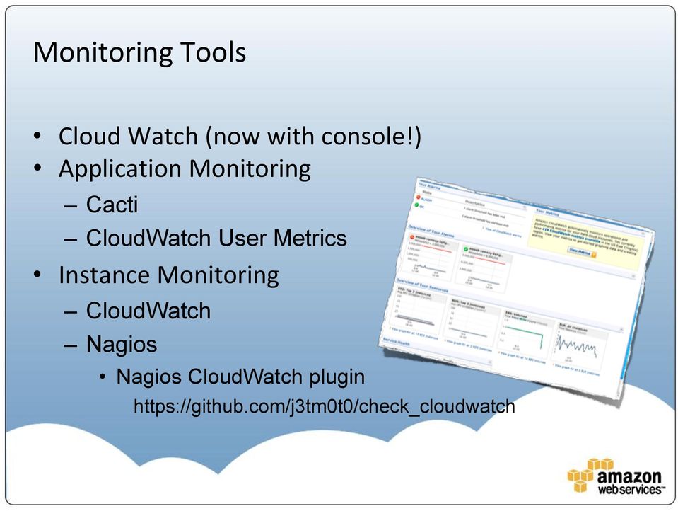 Metrics Instance Monitoring CloudWatch Nagios