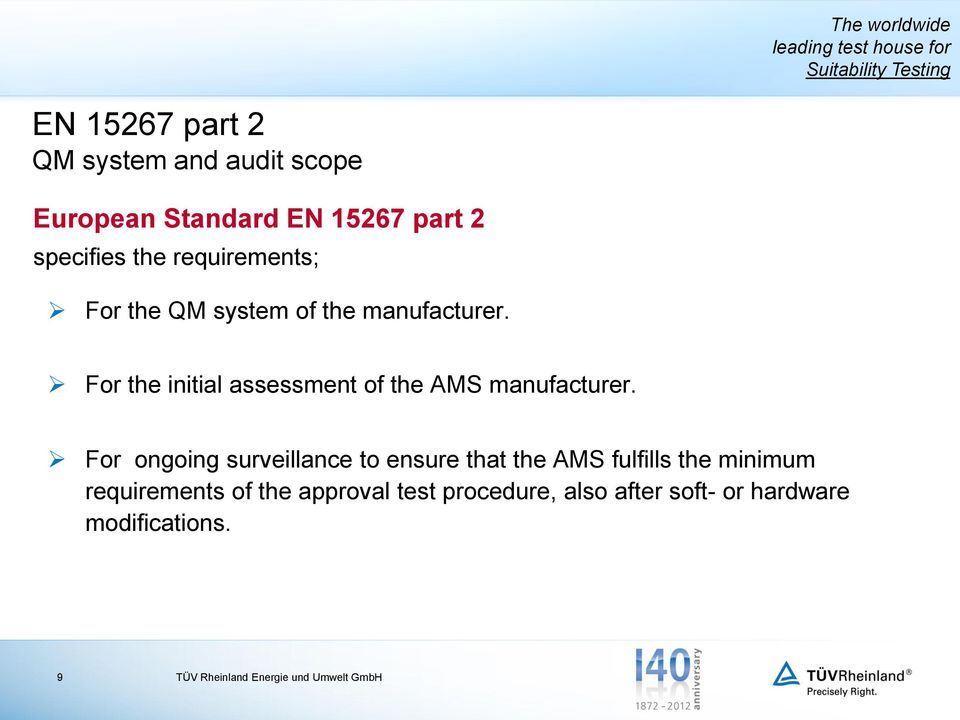 EN Type Approval & Certification of AMS (QAL1) - PDF Free Download