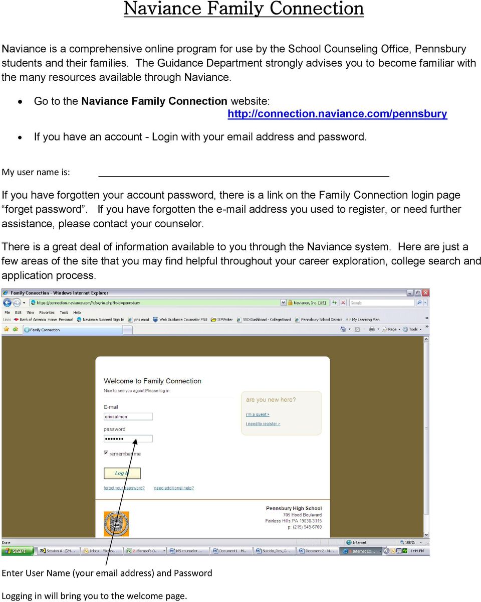 com/pennsbury If you have an account - Login with your email address and password.