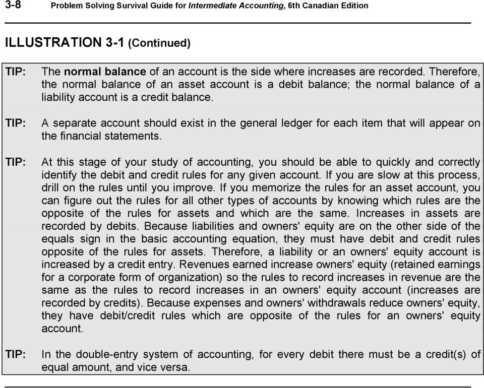 A separate account should exist in the general ledger for each item that will appear on the financial statements.