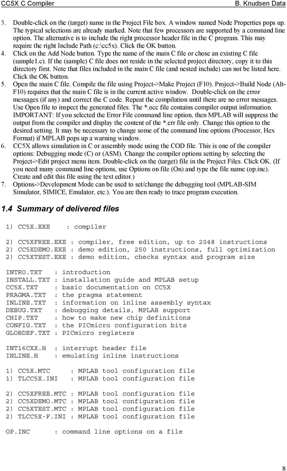 cc5x c compiler