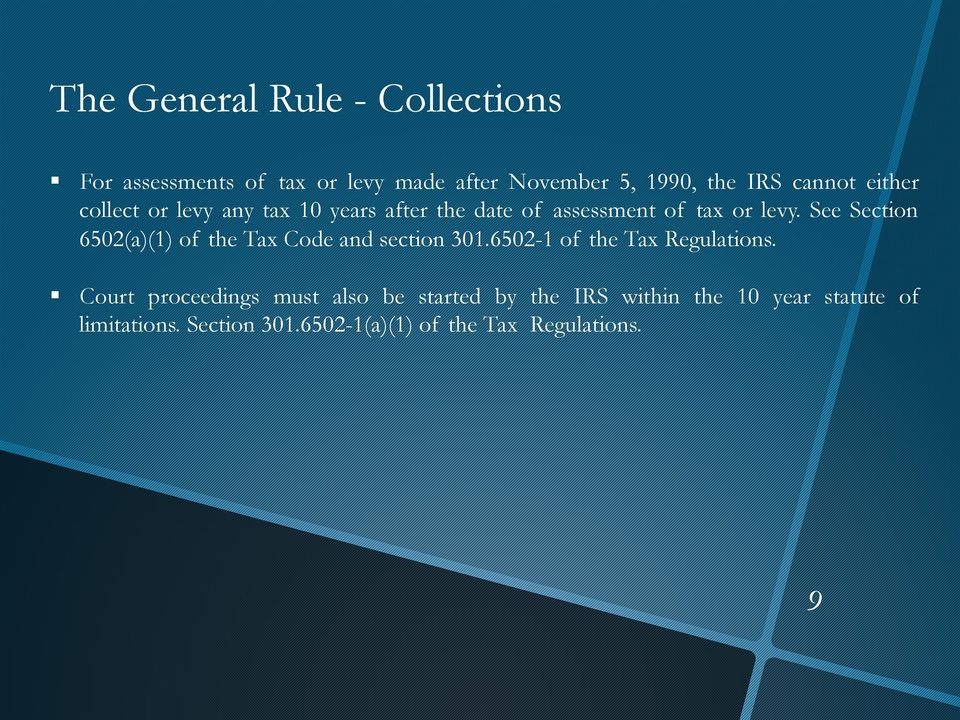10 years after the date of assessment of tax or levy.