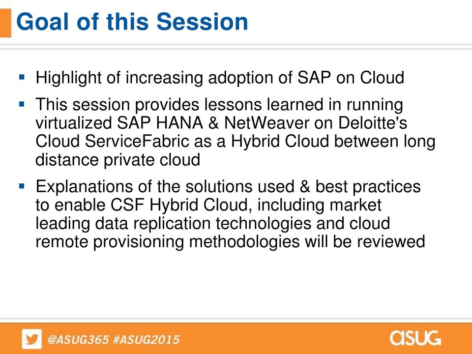 distance private cloud Explanations of the solutions used & best practices to enable CSF Hybrid Cloud,
