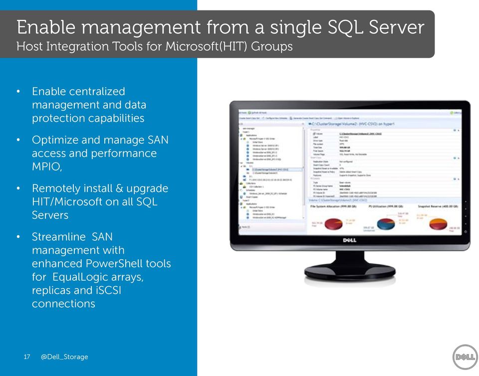 and performance MPIO, Remotely install & upgrade HIT/Microsoft on all SQL Servers Streamline