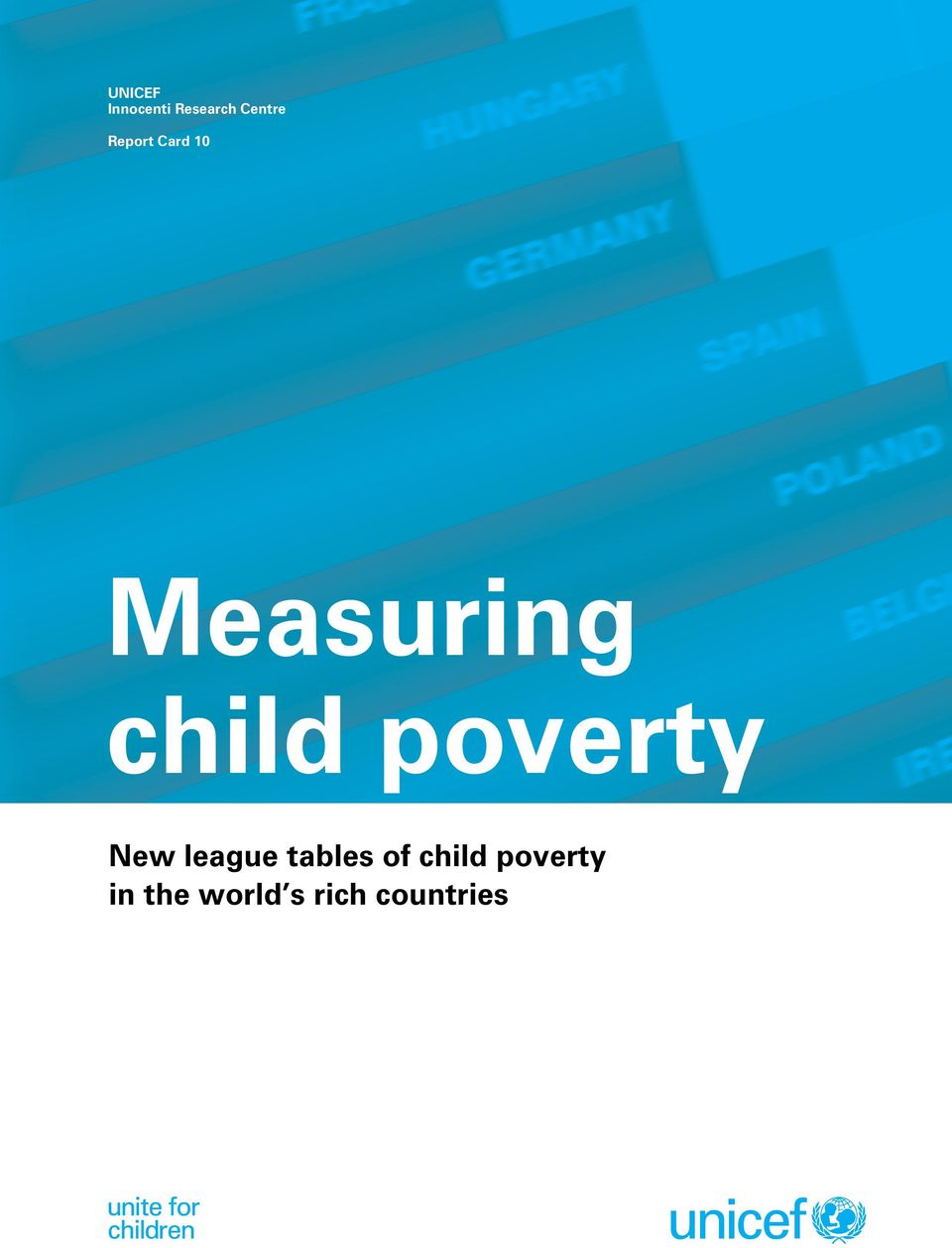 poverty New league tables of