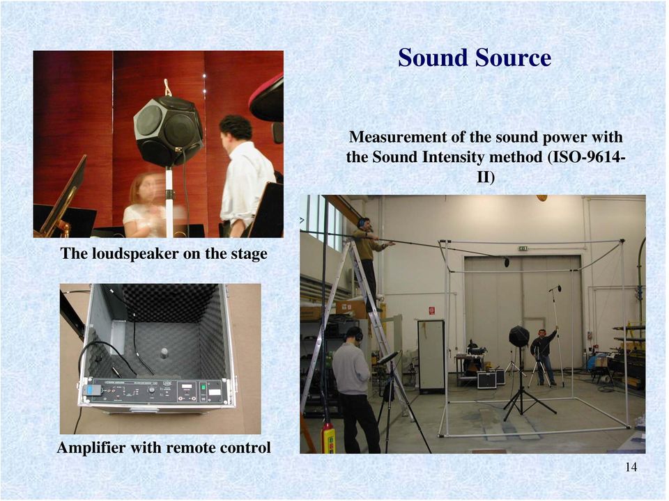 (ISO-9614- II) The loudspeaker on the