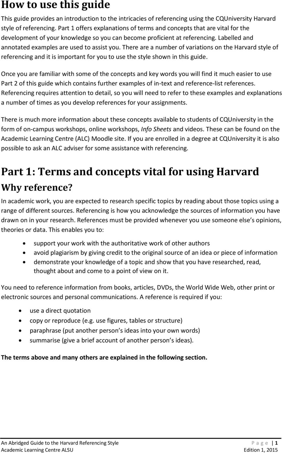 harvard referencing explained