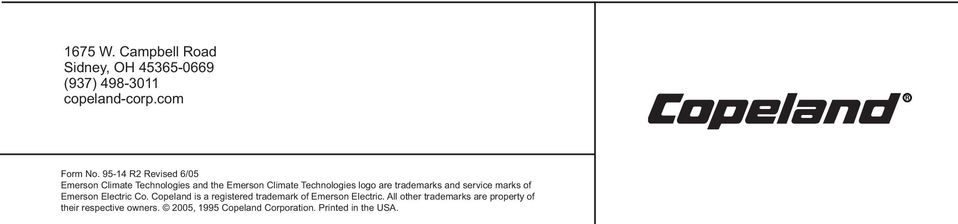 trademarks and service marks of Emerson Electric Co.